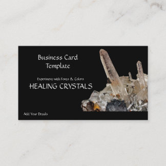 Tarjeta De Visita Cristales de curación de cristal de cuarzo blanco 