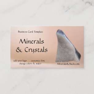 Tarjeta De Visita Cristales de curación de Geode Mineral