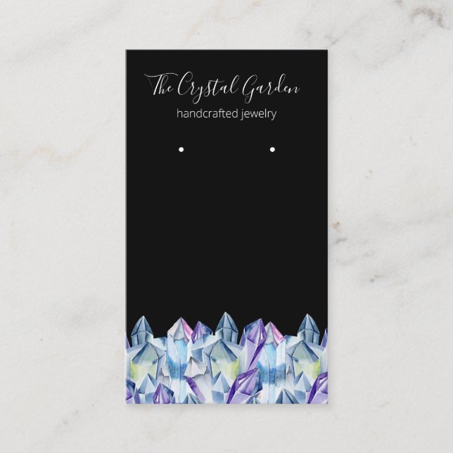 Tarjeta De Visita Cristales espirituales de Boho Ametist ganando joy (Anverso)