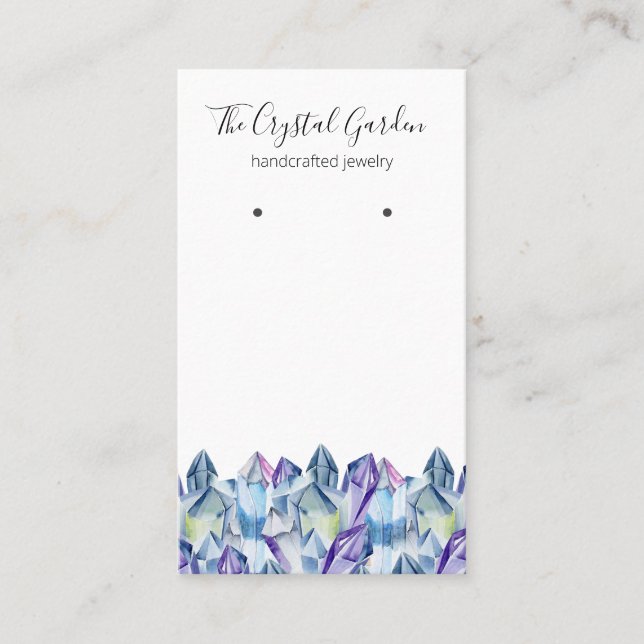 Tarjeta De Visita Cristales espirituales de Boho Ametist ganando joy (Anverso)
