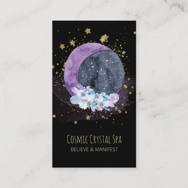 Tarjeta De Visita *~* Cristales Luna del universo de las Estrellas C (Anverso)
