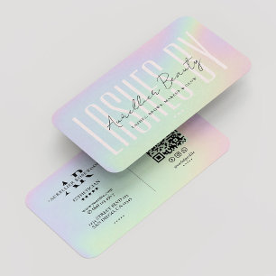 Tarjeta De Visita Cristales maquillaje Artista Belleza Holográfica M