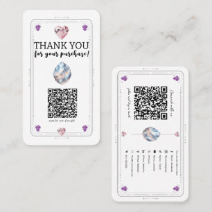 Tarjeta De Visita Cristales Metafísicos Cuarzo Código QR de Redes So