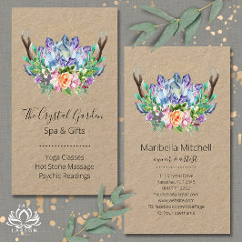 Tarjeta De Visita Cristales Yoga Energy Healer Psychic Reiki Spa