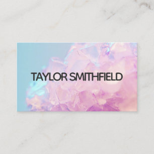 tarjeta de visita cristalina en colores pastel