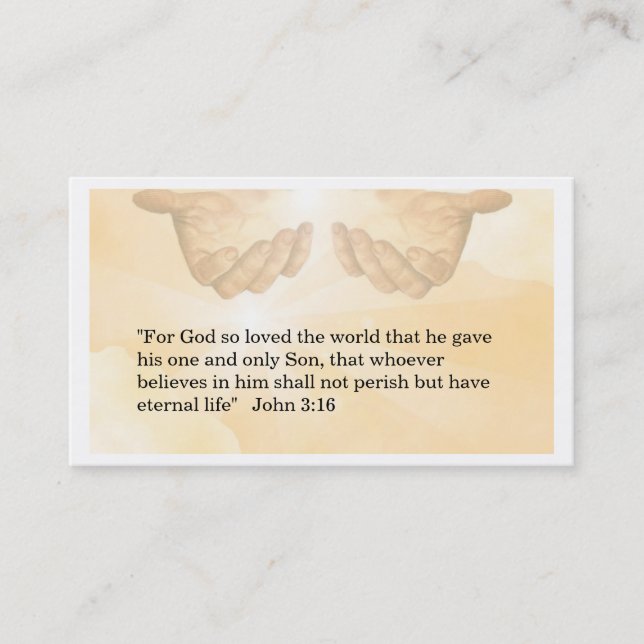 Tarjeta de visita cristiana (Anverso)