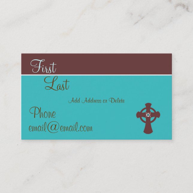 Tarjeta de visita cristiana (Anverso)