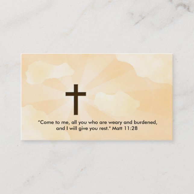 Tarjeta de visita cristiana (Anverso)
