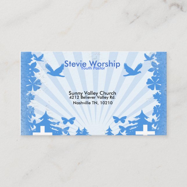 Tarjeta de visita cristiana (Anverso)