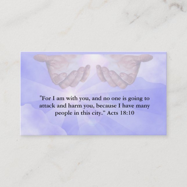 Tarjeta de visita cristiana (Anverso)