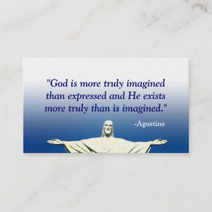 Tarjeta de visita cristiana azul