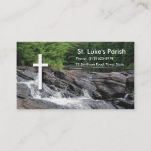 Tarjeta de visita cristiana de las cascadas