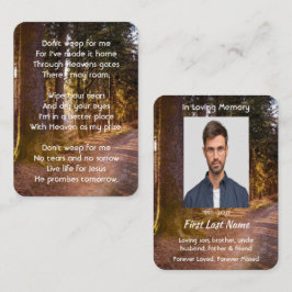 Tarjeta De Visita Cristiano, foto conmemorativa plegaria caminata po