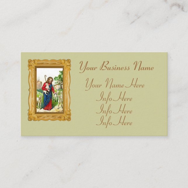 Tarjeta De Visita Cristo el pastor (Anverso)
