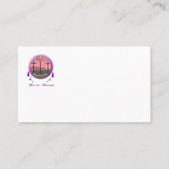 Tarjeta De Visita Cristo está en ascenso (Anverso)