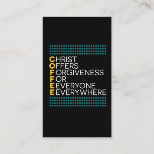 Tarjeta De Visita Cristo ofrece el perdón para cada uno por todas
