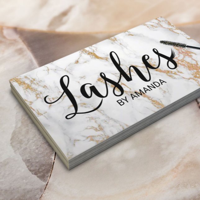 Tarjeta De Visita Critican a artista de maquillaje de moda mármol bl (Subido por el creador)