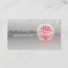 Tarjeta De Visita crochet de punto de punto de reflexión con hilo ro