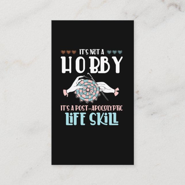 Tarjeta De Visita Crochet Hobby Crafting Yarn Lover (Anverso)