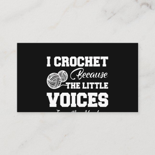 Tarjeta De Visita Crochet Lover - Me encanta el croching (Anverso)