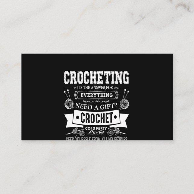 Tarjeta De Visita Crochet Lover - Me encanta el croching (Anverso)