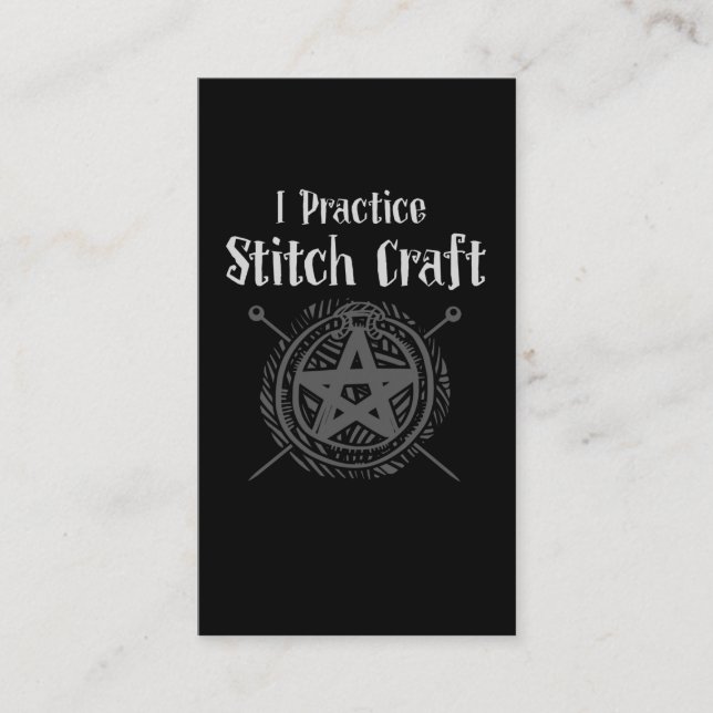 Tarjeta De Visita Crochet Mom Witch Crafting Yarn Lover (Anverso)
