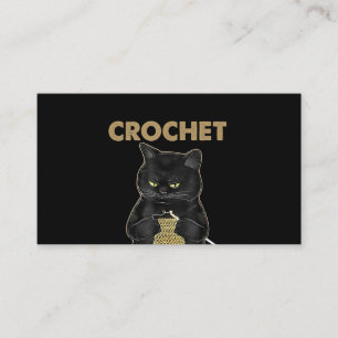 Tarjeta De Visita Crochet negro de gato porque el asesinato está ma