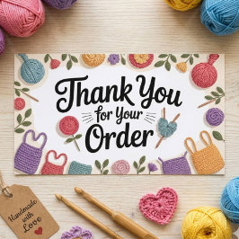Tarjeta De Visita Crochet Small Business Thank You