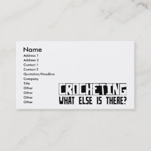 Tarjeta De Visita ¿Crocheting qué más está allí?