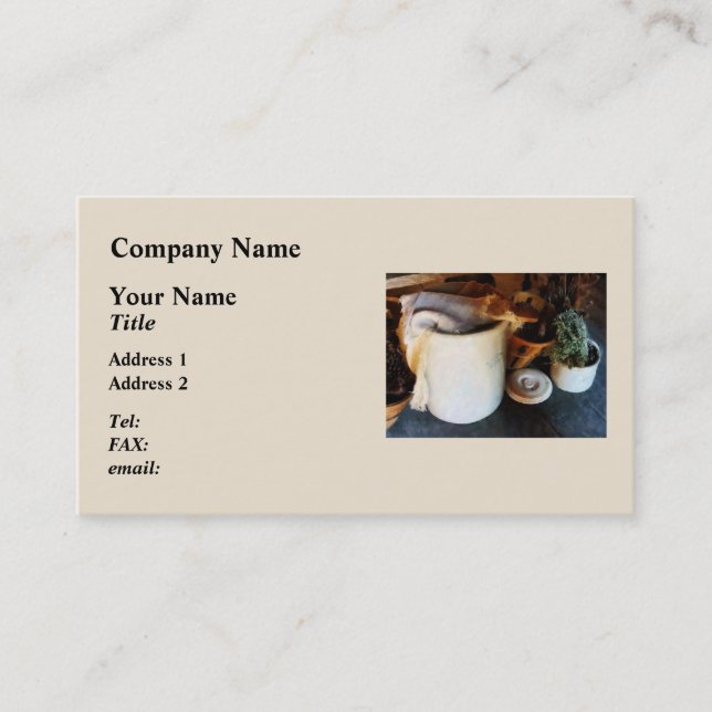 Tarjeta De Visita Crock and Barrel (Anverso)