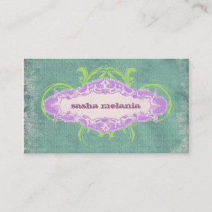 Tarjeta De Visita CROMATOGRAFÍA GASEOSA el   TurquoisePurpleLime de