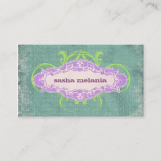 Tarjeta De Visita CROMATOGRAFÍA GASEOSA el | TurquoisePurpleLime de