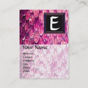 Tarjeta De Visita CROTALUS MONOGRAM, brillante rosa negro atrevido p
