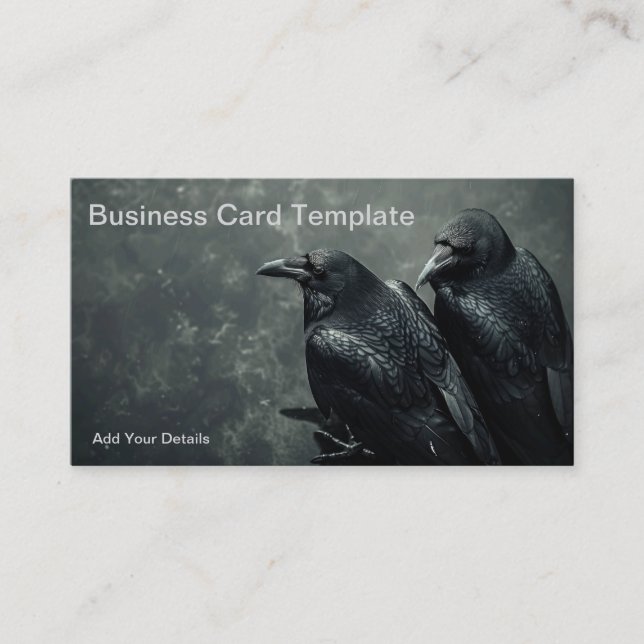 Tarjeta De Visita Crow Raven Business Card (Anverso)