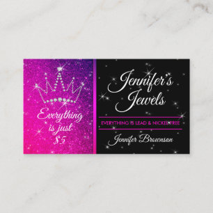 Tarjeta De Visita Crown Diamond Purple