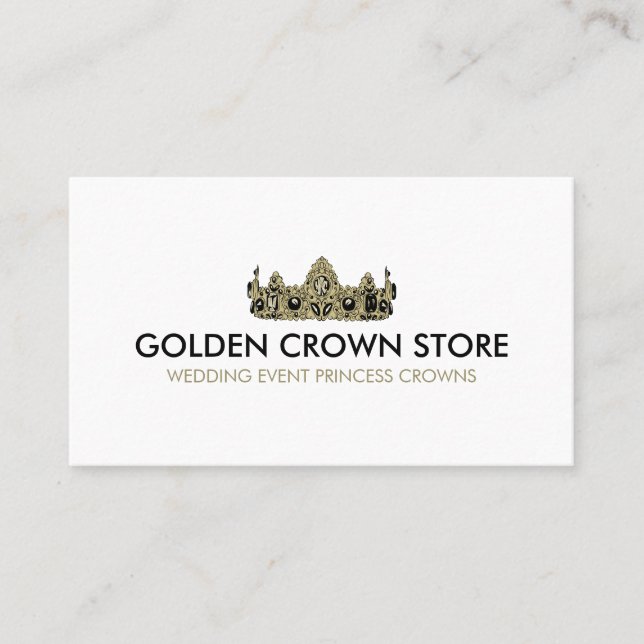 Tarjeta De Visita Crown Jewelry Luxury (Anverso)