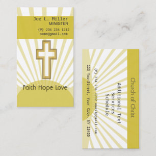 Tarjeta De Visita Cruz celestial cristiana de Jesús del amor de la