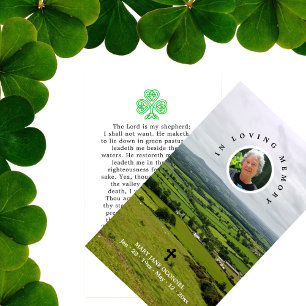 Tarjeta De Visita Cruz Celta Shamrock - Oración del Funeral Irlandés