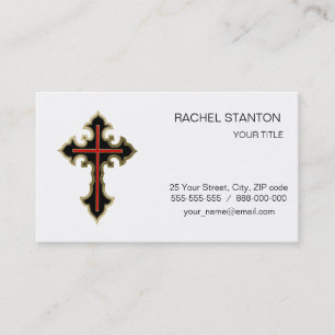 Tarjeta De Visita Cruz cristiana