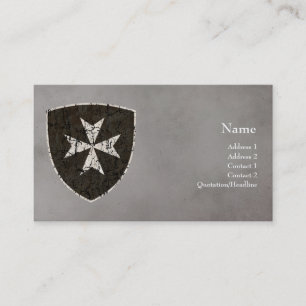 Tarjeta De Visita Cruz de Hospitaller de los caballeros, apenada