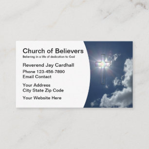 Tarjeta De Visita Cruz de la Iglesia Cristiana