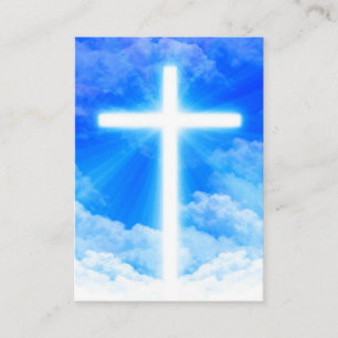 Tarjeta De Visita Cruz de la Luz Jesucristo Personalizable Cristiano