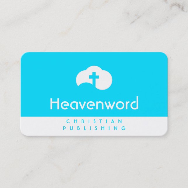 Tarjeta De Visita Cruz de la nube (blanco) (Anverso)