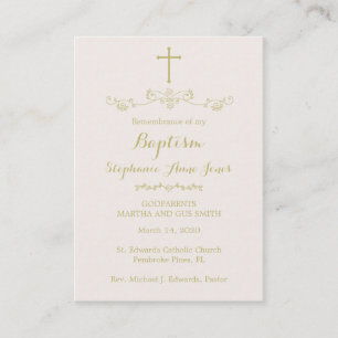 Tarjeta De Visita Cruz de oro y laureles