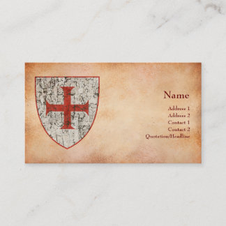 Tarjeta De Visita Cruz de Templar, apenada