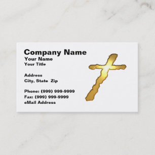 Tarjeta De Visita cruz del oro 3D