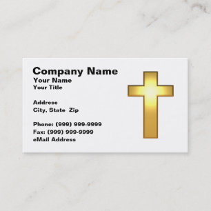 Tarjeta De Visita cruz del oro 3D