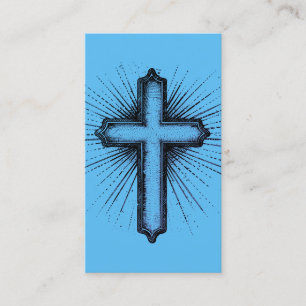 Tarjeta De Visita Cruz Religiosa Biblia Inspiradora Cristiana
