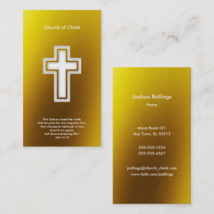 Tarjeta De Visita Cruz religiosa del 3:16 % el pipe% de Juan