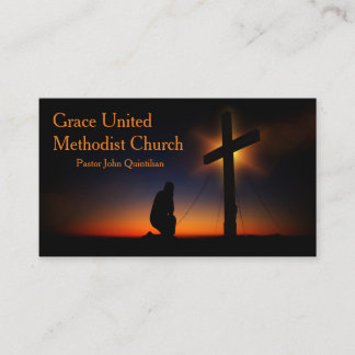 Tarjeta De Visita Cruz Santa al atardecer (Personalize)